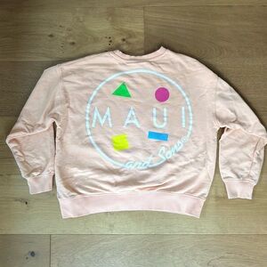 Zara Maui & Sons Girls Oversized Sweatshirt Peachy Beach Retro 80s Large 11/12